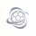 乐球吧足球娱乐平台官方logo，橙色与深蓝色搭配的足球标志